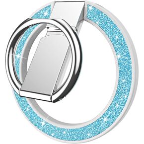 Tensho Cell Phone Ring Holder for MagSafe,360 Degree Rotation Magnetic Phone Grip with Adjustable Kickstand Finger,Strong Metal Mag Safe Finger Stand Compatible with Magsafe iPhone 15/14/13/12 Series.