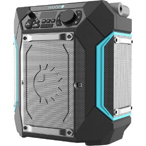 Fugoo Traveler | Portable Indoor/Outdoor Bluetooth Speaker | 100W, 7-Inch Sub, 48 Hour Playtime | 270 Degree Audio | IPX4 Water Resistant | Use as PA System – Mic/Guitar Input & USB Port