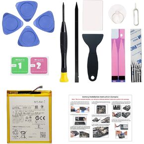 New JS40 Battery Replacement for Moto Z3 Play, with Instruction Manual & Repair Toolkit
