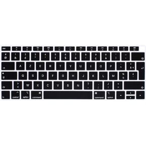 غطاء لوحة مفاتيح من السيليكون للغة HRH الفرنسية AZERTY لجهاز MacBook Air 13 بوصة إصدار 2018 A1932 مع شاشة Retina ومعرف اللمس، تصميم أوروبي