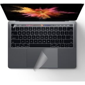 Se7enline Compatible with MacBook 2020-2024 Pro 13" Touch Bar Cover&Track Pad Protector Protective Film Laptop Accessories for M1/M2 Touch Bar Touch ID A2338/A2251/A2289, Clear/Transparent