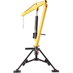 VEVOR Hydraulic Pickup Truck Crane, 1000 lbs Capacity, 360° Swivel, Hitch Mounted Crane with Three Boom Capacities of 500 lbs, 750 lbs & 1000 lbs, for Lifting Goods in Construction, Forestry, Factory