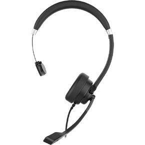 Morpheus 360 Connect USB Mono Headset with Boom Microphone - Noise Canceling - Reversible Design - Eco-Leather Ear Cushion - in-Line Volume Controls - Mute Button - Black - HS5200MU