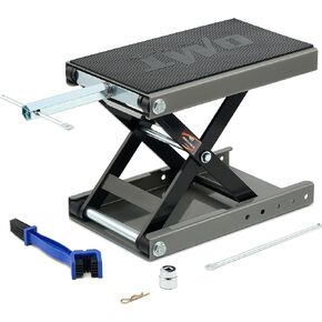 Orion Motor Tech Motorcycle Lift, 1100 lb Capacity Motorcycle Jack with Wide Deck, Motorcycle Scissor Lift Jack with Socket Handle Safety Bar, Heavy Duty Lift Table for Dirt Bike Touring Cruiser