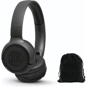 JBL Tune 500BT Wireless On-Ear Headphones - Black, Includes Storage Case/Pouch