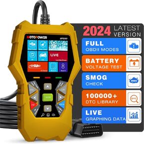 MOTOPOWER MP69040 Car OBD2 Scanner Check Engine Fault Code Reader Diagnostic Scan Tool, Yellow