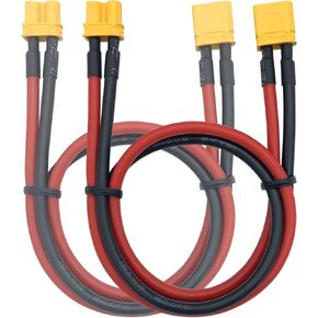 2pcs Amass XT30 U-F/M Male to Female Plug Extension Cable Lead Silicone Wire 16AWG Lithium Battery Plug Connector