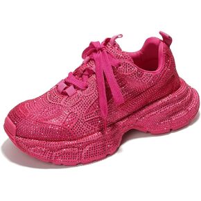 Cape Robbin Johanna Sneakers, Chunky Sneakers Women, Trendy Rhinestone Platform Sneakers, Chunky Black & White Sneakers Women