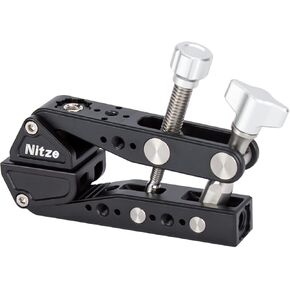 Nitze Super Clamp, Camera Table Clamp with 3/8" to 1/4" Thread Adapter for Cameras, Lights, Hooks, Shelves, Tripods and Cross Bars - N18C