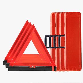 KIMESUKA 3 Pack Folding Safety Triangles DOT Approved, Stable Base Warning Reflective Triangle, Heavy Duty Emergency Road Reflectors in Saudi Arabia