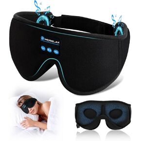 Sleep Mask with Bluetooth Headphones, 3D Sleep Mask Wireless Music Eye Mask for Sleeping Side/Back Sleepers White Noise Sleep Headphones Ultra-Thin Stereo Speakers Gift for Women/Men