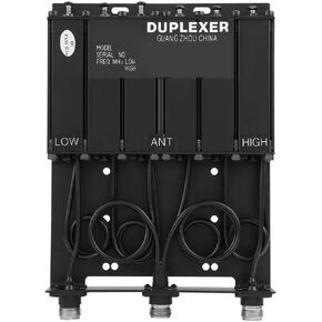 Tosuny VHF Duplexer Diplexer for Wireless Radio Repeater, 6 Cavity 25W RF Power Handling NConnector, UHF 3MHz (Min.) / UHF 10MHz (Max.)