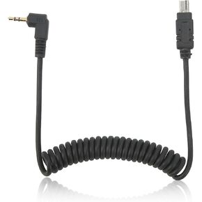 2.5mm-N3 Camera Remote Control Shutter Release Cable for D7200 D7000 D3200 D5100 D750,Plastic Alloy Material Stretchable Spiral Coil Remote Switch Shutter Release Cord