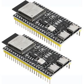 2 Pieces ESP32 S3 Development Board N8R8 ESP WROOM 32 S3 WiFi+Bluetooth Internet of Things Type-C Core HAT ESP32-S3 Cores Microcontroller Processor WiFi + Bluetooth MCU Module, Dual Type-C
