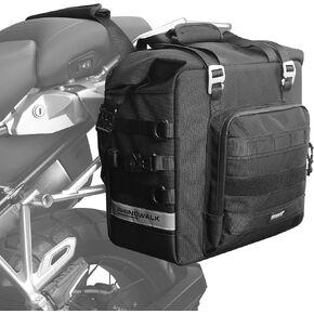 Rhinowalk Motorcycle Saddlebags, Waterproof Saddlebags, Quick Release 25L Motorcycle Single Side Hanging Bag Motorcycle Accessories
