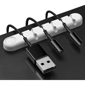 2 Packs Cord Organizer Holder Cable Management Clips for Power Cord USB Mouse Cable Wire PC Desk nightstand Home Office