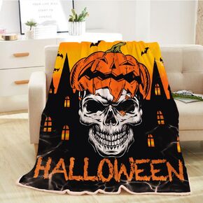 Halloween Baby Throw Blanket Halloween Decorations for Toddler Infant Pet Crib Stroller Throw Blankets Pumpkin Spooky Fuzzy Plush Blankets for Couch Bed Outdoor Sofa Decorative Blanket 30x40