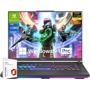 ASUS ROG Strix G16 Gaming Laptop 2024, 16" Nebula Display QHD 240Hz, Intel 24-Core i9-14900HX, GeForce RTX 4070, 32GB DDR5, 2TB SSD, 4-Zone RGB, Wi-Fi 6E, Windows 11 Pro & Office Pro Lifetime License