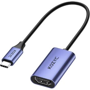 USB C to HDMI 4K Adapter, Type-C to HDMI Converter, Compatible with Thunderbolt 3, DP 1.2/1.4 alt mode Support 4K 30Hz, 3D, Copy & Extended display for Laptop, Macbook Pro, UHDTV, Purple