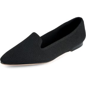 MUSSHOE Flats Shoes for Women Slip on Ballet Flats Dress Shoes Knit Flats Pointed Toe Flat Shoes for Women Comfortable Dressy Women Shoes