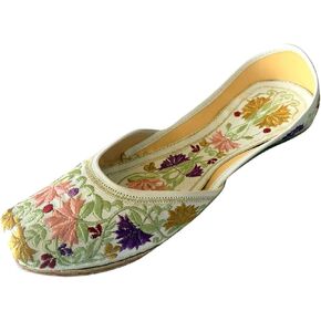 Women's Leather Khussa Flat Shoes