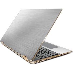 MightySkins Skin Compatible With HP Spectre x360 15.6" Gem-Cut (2019) - Cold Steel | Protective, Durable, and Unique Vinyl Decal wrap cover | Easy To Apply, Remove, and Change Styles | Made in the USA