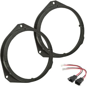 Spacer Rings adapters and Harness kit for 6.5" inch / 165 mm Speakers Compatible with Fiat, Lancia, Alfa Romeo, Vauxhall, Ford, Peugeot, Citroen, Iveco