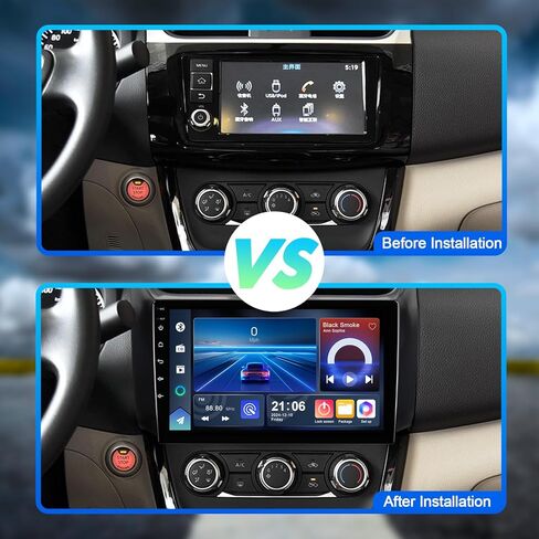 4+64G Android 13 Double Din Car Stereo for Nissan Sentra 2013-2017 with 10.1-Inch Touchscreen Radio Built-in Wireless Carplay/Android Auto/GPS/Bluetooth/FM/AUX-in/Steering Wheel Controls/Backup Camera in Kuwait