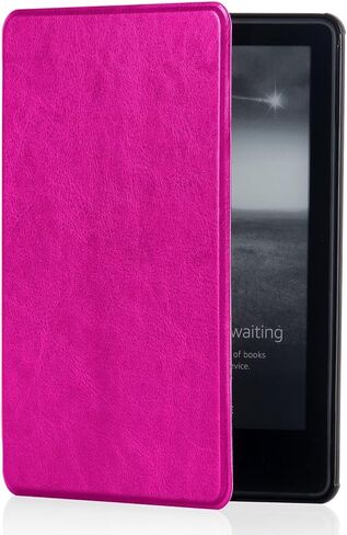 Case for All-New Kindle Case 2022,Kindle 11th Generation Premium Leather Cover with Hand Strap, Full Protective Bumper Shell Case for All-New Kindle, 11th Gen, 2022 Auto-Sleep/Wake Hot Pink in Kuwait