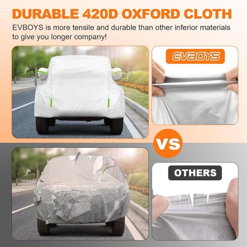 Wrangler Cover Windproof,Waterproof cab Cover for JK/JL 2 Door 2007-2023 Hard TOP ONLY, Exterior Covers Sun Rain Wind Snow Protection, Extra Mirror Cover, Storage Bag in Saudi Arabia