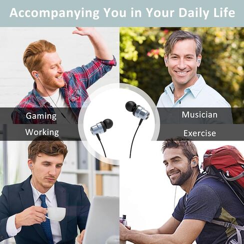 USB C Headphones for Samsung Galaxy A55 A35 A54 A53 S24 Ultra S23 S22 S21 FE S20 Google Pixel 9 Pro/8 Pro/iPhone 15/15 Pro/15 Plus Magnetic Wired Earbuds in-Ear Type C Earphones Mic Volume Control in Kuwait