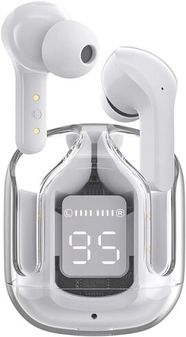 Wireless Earbuds, Bluetooth 5.3 Ear Buds LED Power Display Headphones Bass Stereo, Earbuds in-Ear Noise Cancelling Mic, Sports Earphone Microphone Headset for Android iOS in Saudi Arabia