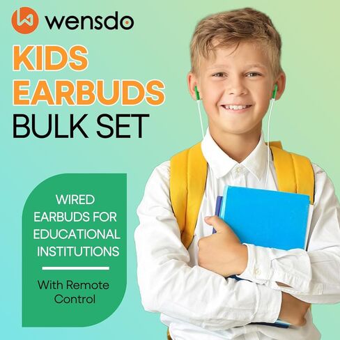 100 Packs Earbuds Bulk Classroom Headphones, Individually Bagged, Wholesale Students Wired Earphones with 3.5 mm Jack for Classroom School Library Museums and More(Mixed Colors) in Saudi Arabia