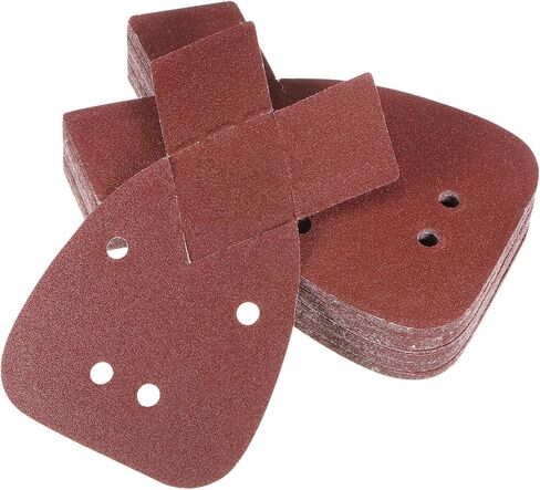 HARFINGTON 40pcs Hook & Loop Sandpapers 1500 Grits Aluminum Oxide Sanding Pads Mouse Detail Sander Papers Sanding Sheets with Extra Tips for Wood Metal, Reddish Brown in Saudi Arabia
