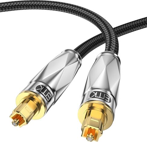 EMK Optical Cable for Soundbar to Tv, Optical Audio Cable Toslink Optical Cable Fibre Optic Cable for Soundbar,TV, Home Theater, DVD Player (16.5Ft/5M) in Saudi Arabia