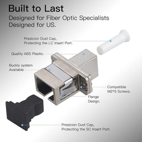 SC to LC Female to Female Fiber Optic Adapter Connector Hybrid Simplex Multimode/Singlemode Optical Adapter, Flange-Type Adapter in Saudi Arabia