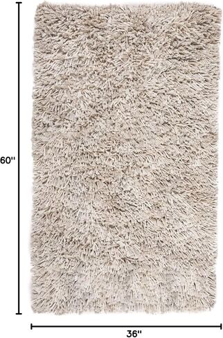 سجادة SAFAVIEH Rio Shag مقاس 2'3" × 6' بيج/عاجي SG960B مصنوعة يدويًا بسمك 2.54 سم in Kuwait