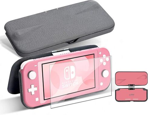 G-STORY Flip Protective Case for Nintendo Switch Lite with Screen Protectors, Slim Anti-Scratch Anti-Slip Protective Case for Nintendo Switch Lite Grey in Saudi Arabia