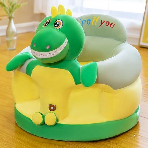 Baby Seat Baby Sit up Chair Cartoon Animals Plush Sofa Chair Toddler Baby Learn to Sit up Chair Sofa Washable Cover for Back Head Support Sitting Infant Seat in Saudi Arabia