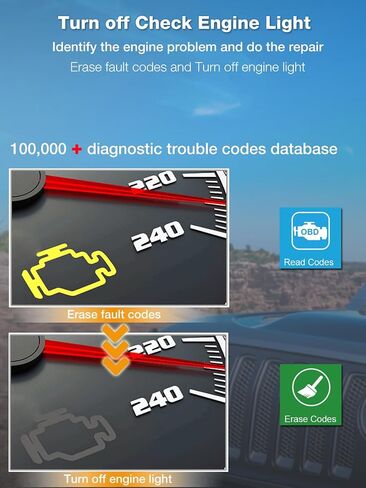 MOTOPOWER MP69040 Car OBD2 Scanner Check Engine Fault Code Reader Diagnostic Scan Tool, Yellow in Saudi Arabia