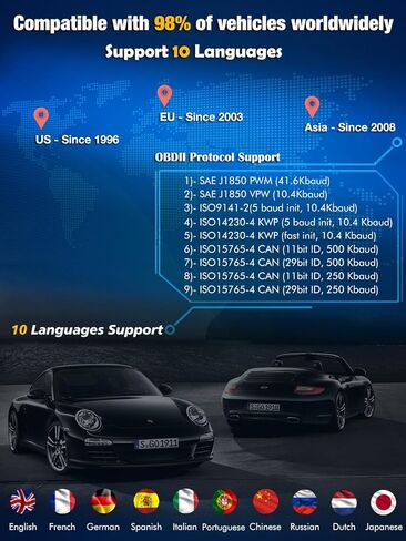 MOTOPOWER MP69040 Car OBD2 Scanner Check Engine Fault Code Reader Diagnostic Scan Tool, Yellow in Saudi Arabia