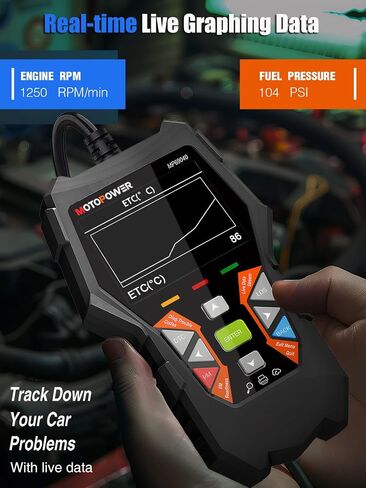 MOTOPOWER MP69040 Car OBD2 Scanner Check Engine Fault Code Reader Diagnostic Scan Tool, Yellow in Saudi Arabia