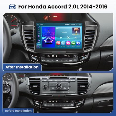 [2+64G] Android 13 Stereo for Honda Accord 2.0L 2014-2016 Wireless CarPlay Android Auto, Hikity 10.1 Inch Touch Screen GPS Navigation Radio with WiFi FM RDS BT Backup Camera in Saudi Arabia