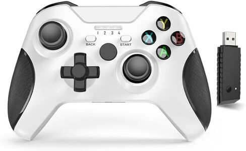 DYONDER Wireless Controller 2.4GHZ Compatible with Xbox One X/S,Xbox Series X/S;PC Windows 7/8/10,Wireless Gamepad with Share Button/3.5mm Headphone Jack/2.4GHZ Adapter(White) in Saudi Arabia