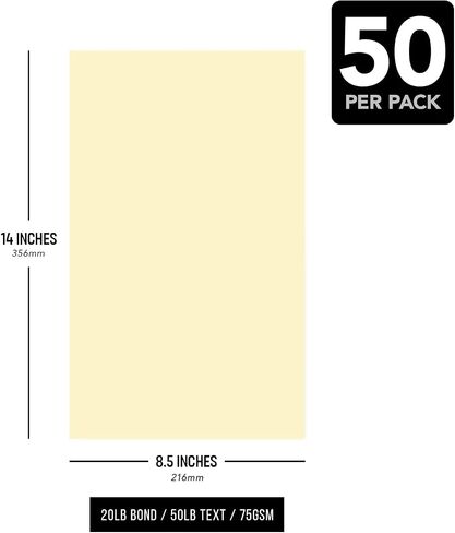 8.5 x 14" Blue Pastel Color Paper – Great for Cards and Stationery Printing | Legal, Menu Size | Lightweight 20lb Paper | 50 Sheets in Saudi Arabia
