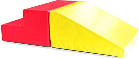 Foamnasium Up and Down Set, Indoor Foam Playset, 2 Piece Soft Toddler and Active Kids Play Foam Climber for Balancing, Crawling, Climbing, Sliding and Jumping, Made in The US, Enhanced Sage/Snow in Saudi Arabia