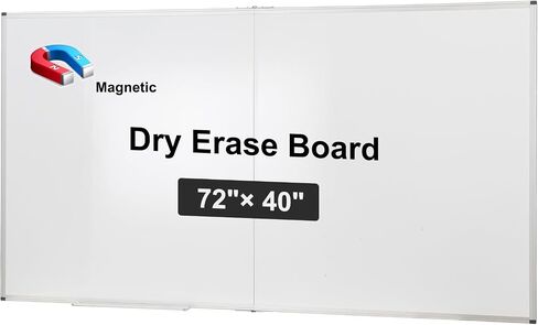 Comix Magnetic Dry Erase Board, 48" x 36" Wall Mounted Whiteboard, Aluminum Frame White Board with Pen Tray for Office School Home in Saudi Arabia