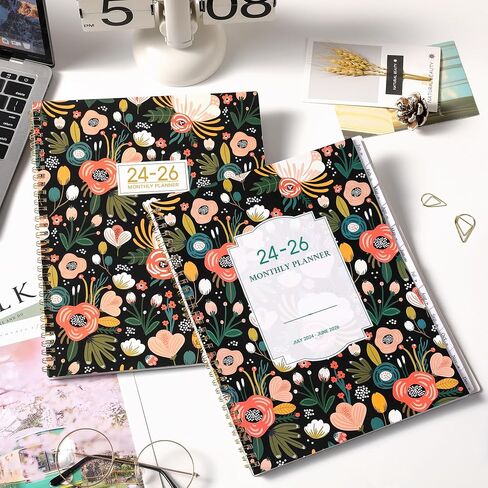 2024-2026 Monthly Planner - Monthly Planner 2024-2026 from July 2024 to June 2025, 2 Year Monthly Calendar 2024-2026, 8.5'' x 11'' Planner with Tabs in Saudi Arabia