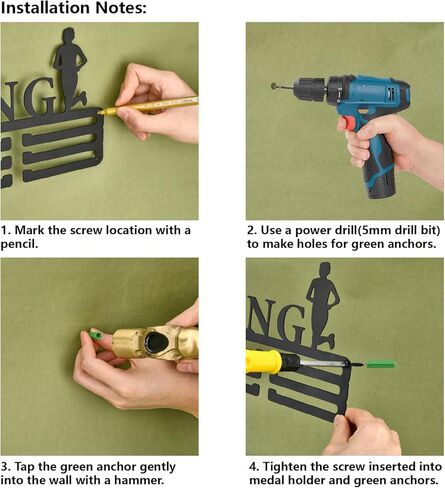 CREATCABIN ميدالية الجمباز عرض ميدالية حامل رف منظم رياضي معدني معلق حديد جدار جبل ديكور ميدالية الشماعات مع 12 خطافًا للعداء ماراثون ميدالية أسود 15.7 × 6 بوصة in Kuwait