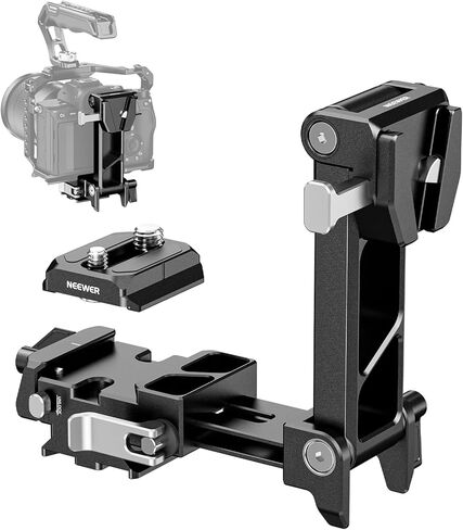 NEEWER Foldable V Mount Battery Plate with Arca Type Baseplate for RS4 Gimbal, Tripod & PD Quick Release Plate, DSLR Camera Video Rig Compatible with SmallRig V Lock Battery & Cage, PS014 in Saudi Arabia